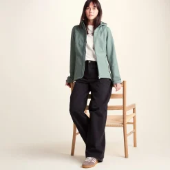 Keld Womens Shower Resistant Hooded Softshell Jacket - Light Forest