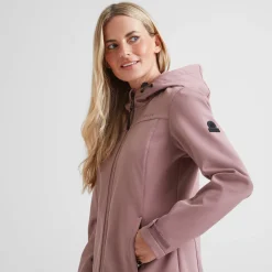 Keld Womens Shower Resistant Hooded Softshell Jacket - Mauve