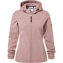 Keld Womens Shower Resistant Hooded Softshell Jacket - Mauve