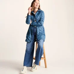 Kilnsey Womens Waterproof Jacket - Smokey Blue Wave Print