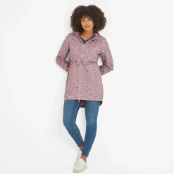 Kilnsey Womens Waterproof Jacket - Dusky Rose Brushstroke Print