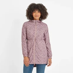 Kilnsey Womens Waterproof Jacket - Dusky Rose Brushstroke Print