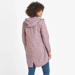 Kilnsey Womens Waterproof Jacket - Dusky Rose Brushstroke Print