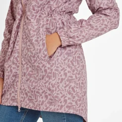 Kilnsey Womens Waterproof Jacket - Dusky Rose Brushstroke Print