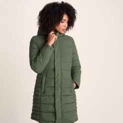 Kirkham Womens Long Shower Resistant Insulated Jacket - Dark Green