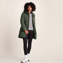 Kirkham Womens Long Shower Resistant Insulated Jacket - Dark Green