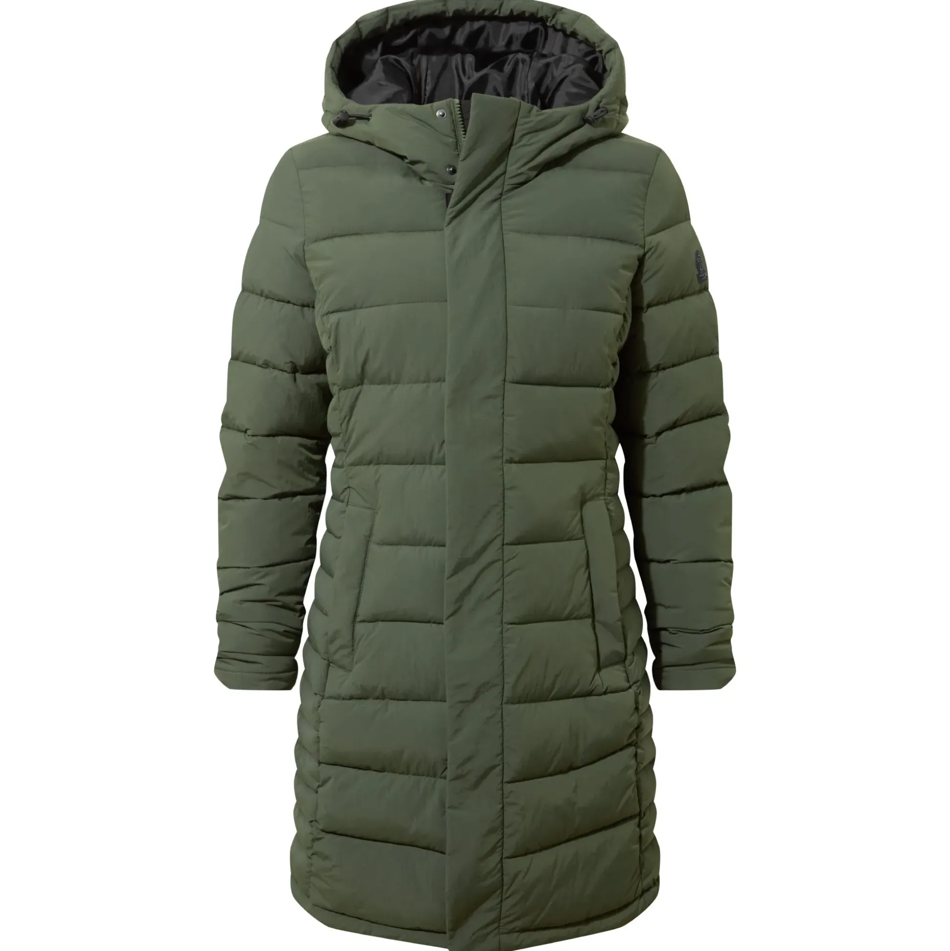 Kirkham Womens Long Shower Resistant Insulated Jacket - Dark Green