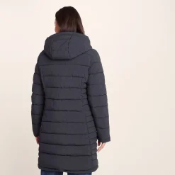 Kirkham Womens Long Shower Resistant Insulated Jacket - Dark Indigo
