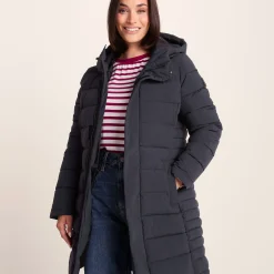 Kirkham Womens Long Shower Resistant Insulated Jacket - Dark Indigo