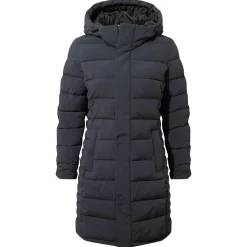 Kirkham Womens Long Shower Resistant Insulated Jacket - Dark Indigo