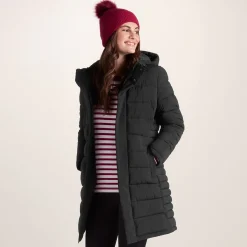 Kirkham Womens Long Shower Resistant Insulated Jacket - Black