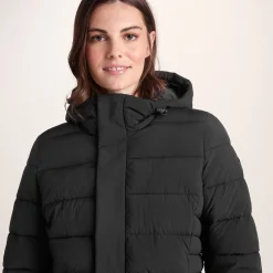 Kirkham Womens Long Shower Resistant Insulated Jacket - Black