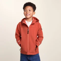 Koroma Kids Softshell Hooded Jacket - Canyon Orange