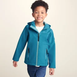 Koroma Kids Softshell Hooded Jacket - Mosaic Blue