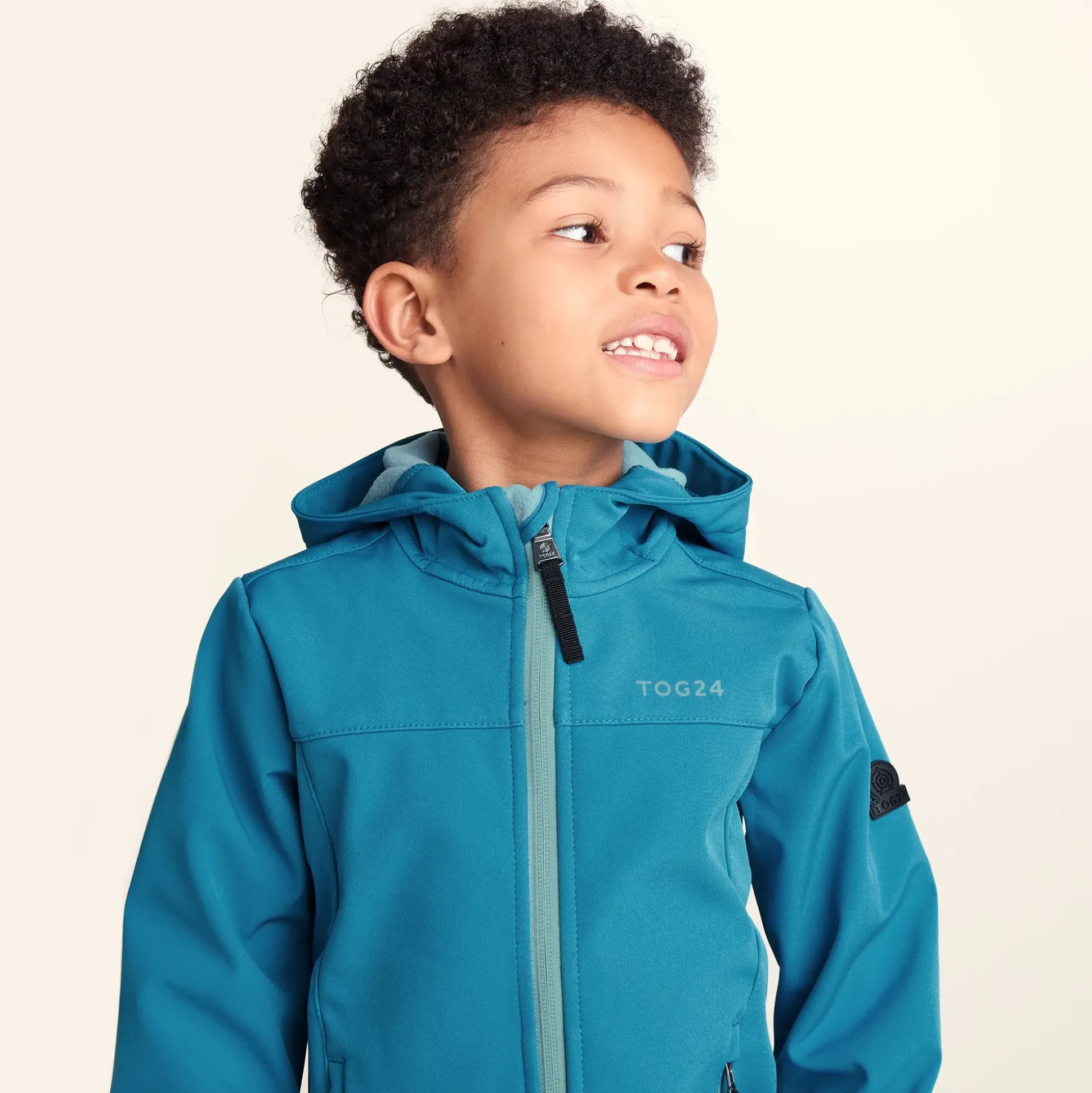 Koroma Kids Softshell Hooded Jacket - Mosaic Blue