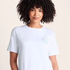 Lakeside Womens 100% Cotton Supersoft Relaxed Fit T-Shirt - Optic White