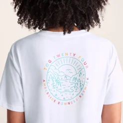 Lakeside Womens 100% Cotton Supersoft Relaxed Fit T-Shirt - Optic White
