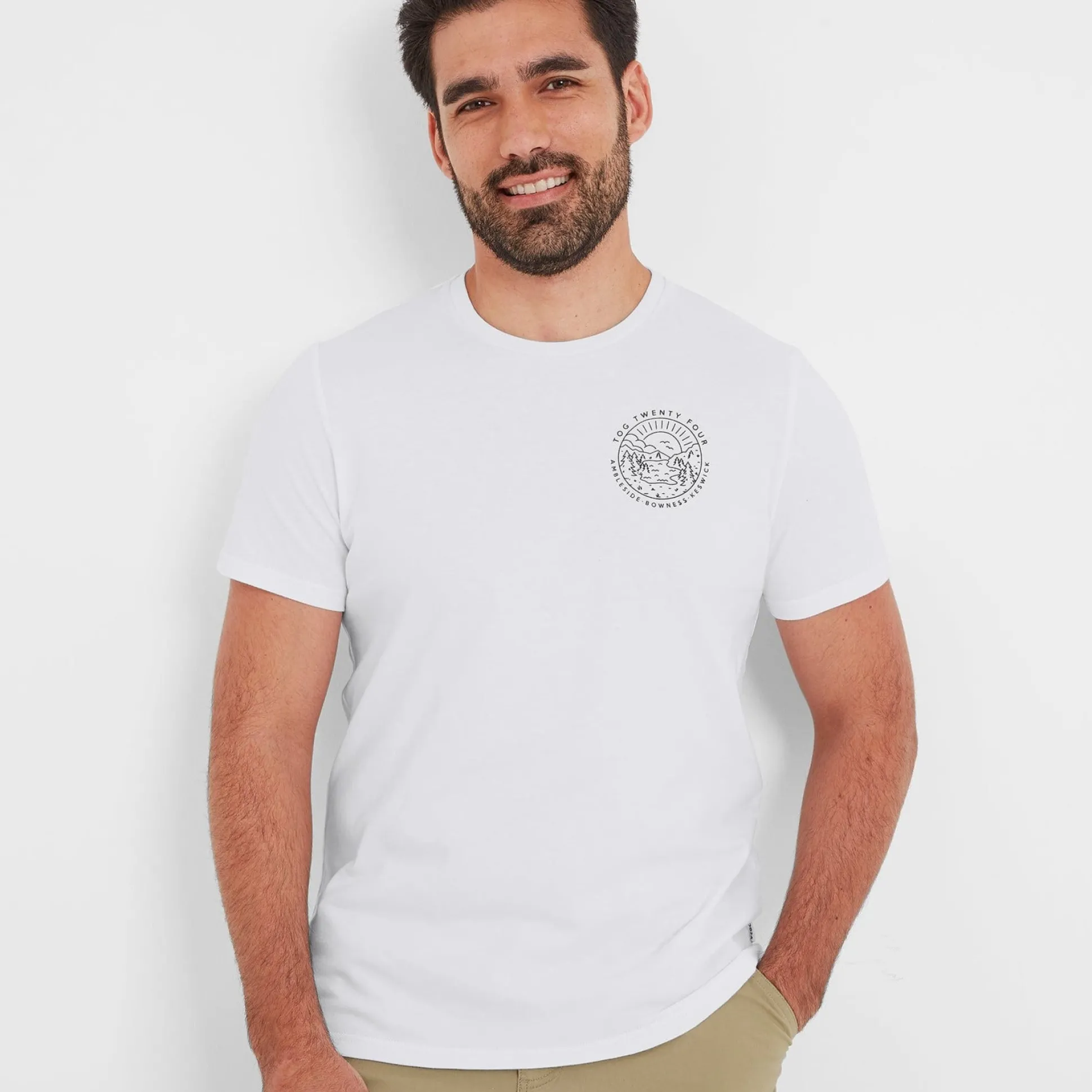 Lakes Mens 100% Cotton Supersoft T-Shirt - White