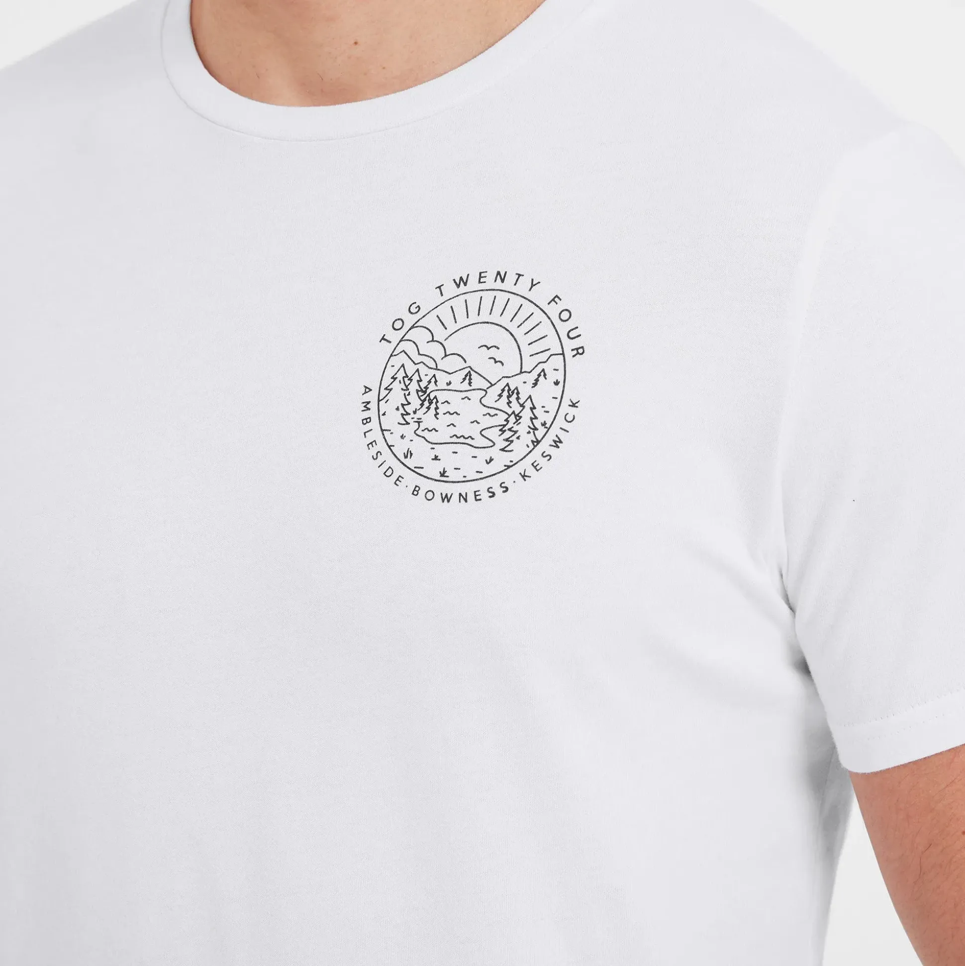Lakes Mens 100% Cotton Supersoft T-Shirt - White