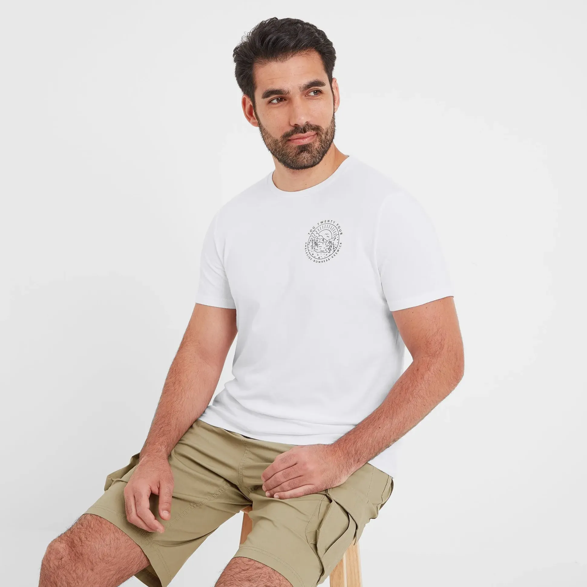 Lakes Mens 100% Cotton Supersoft T-Shirt - White