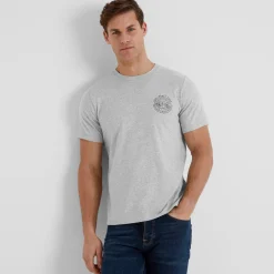 Lakes Mens 100% Cotton Supersoft T-Shirt - Light Grey Marl