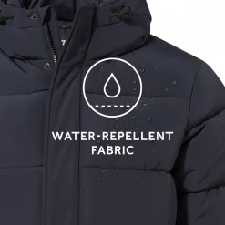 Langrick Mens Long Insulated Jacket - Dark Indigo