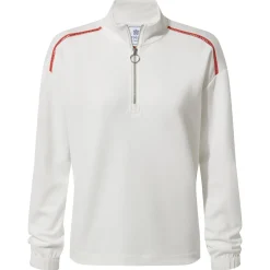Larelle Womens Half Zip Sweatshirt - Vanilla