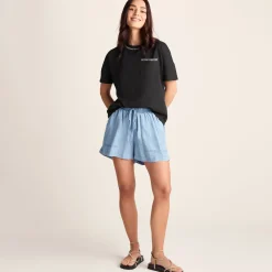 Laurie Womens 100% Cotton Supersoft Boxy Fit T-Shirt - Washed Black