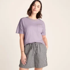Laurie Womens 100% Cotton Supersoft Boxy Fit T-Shirt - Lilac Blossom