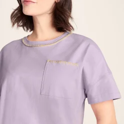 Laurie Womens 100% Cotton Supersoft Boxy Fit T-Shirt - Lilac Blossom