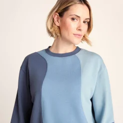 Lawla Womens Oversized Supersoft Sweat - Smokey Blue