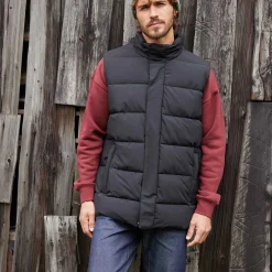 Leighton Mens Shower Resistant Insulated Gilet - Black
