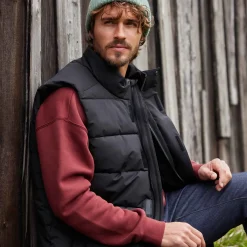Leighton Mens Shower Resistant Insulated Gilet - Black