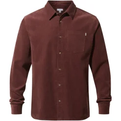 Lenny Mens Long Sleeve Lightweight Corduroy Shirt - Port