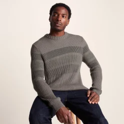 Leonard Mens Chunky Knitted Jumper - Mid Grey