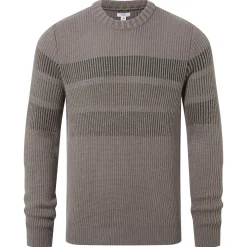 Leonard Mens Chunky Knitted Jumper - Mid Grey