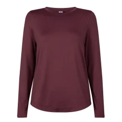 Leonie Womens Long Sleeve Performance Top - Black Raspberry