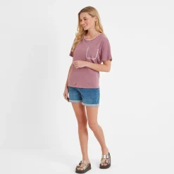 Liana Womens 100% Cotton Supersoft T-Shirt - Mauve