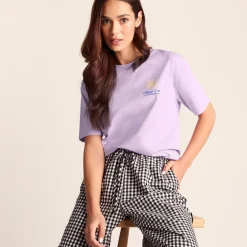 Lupin Womens Relaxed Fit Supersoft Emmy Lupin T-Shirt - Lilac Blossom