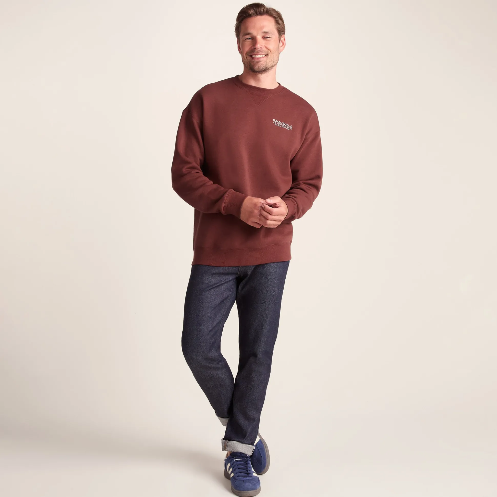 Lytham Mens Supersoft Sweat - Port
