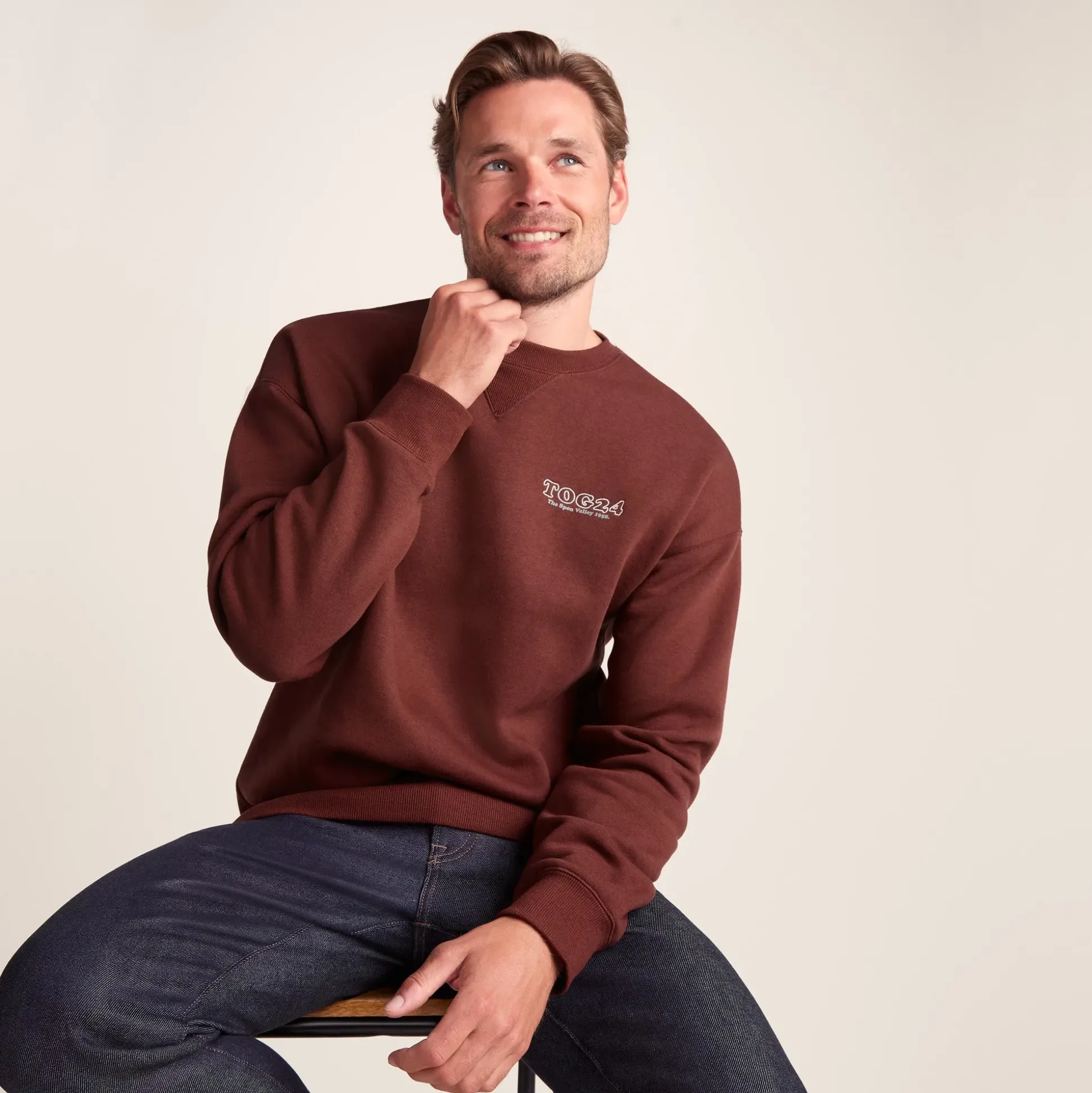 Lytham Mens Supersoft Sweat - Port