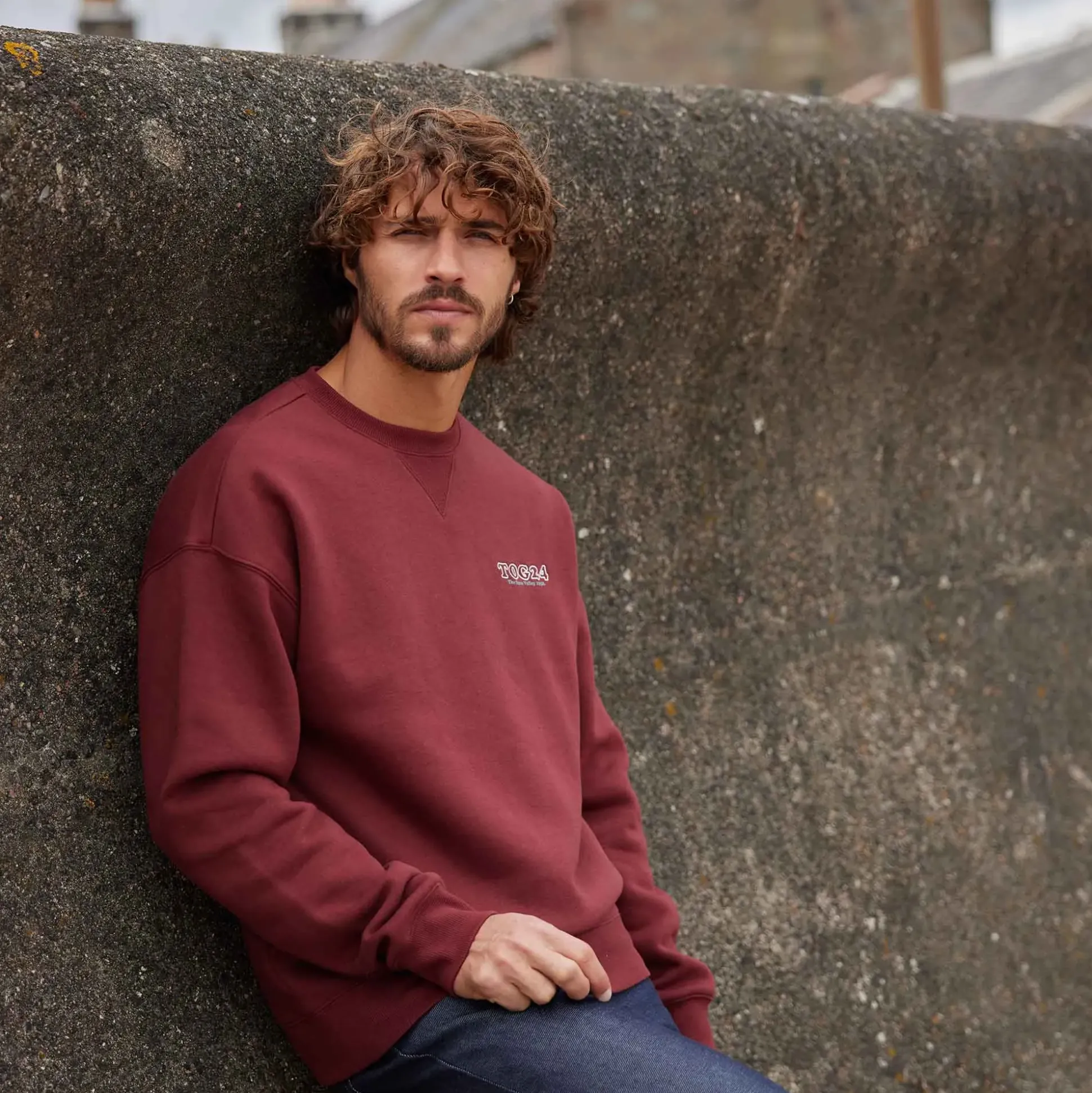 Lytham Mens Supersoft Sweat - Port