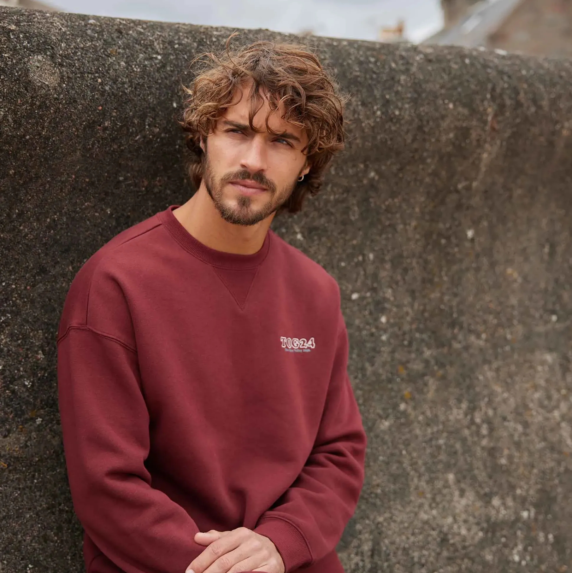 Lytham Mens Supersoft Sweat - Port