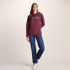 Magdalen Womens Supersoft Overhead Hoody - Burgundy
