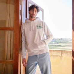 Malley Mens Relaxed Fit Supersoft Hattie Clark Hoody - Light Grey Marl