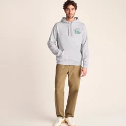 Malley Mens Relaxed Fit Supersoft Hattie Clark Hoody - Light Grey Marl