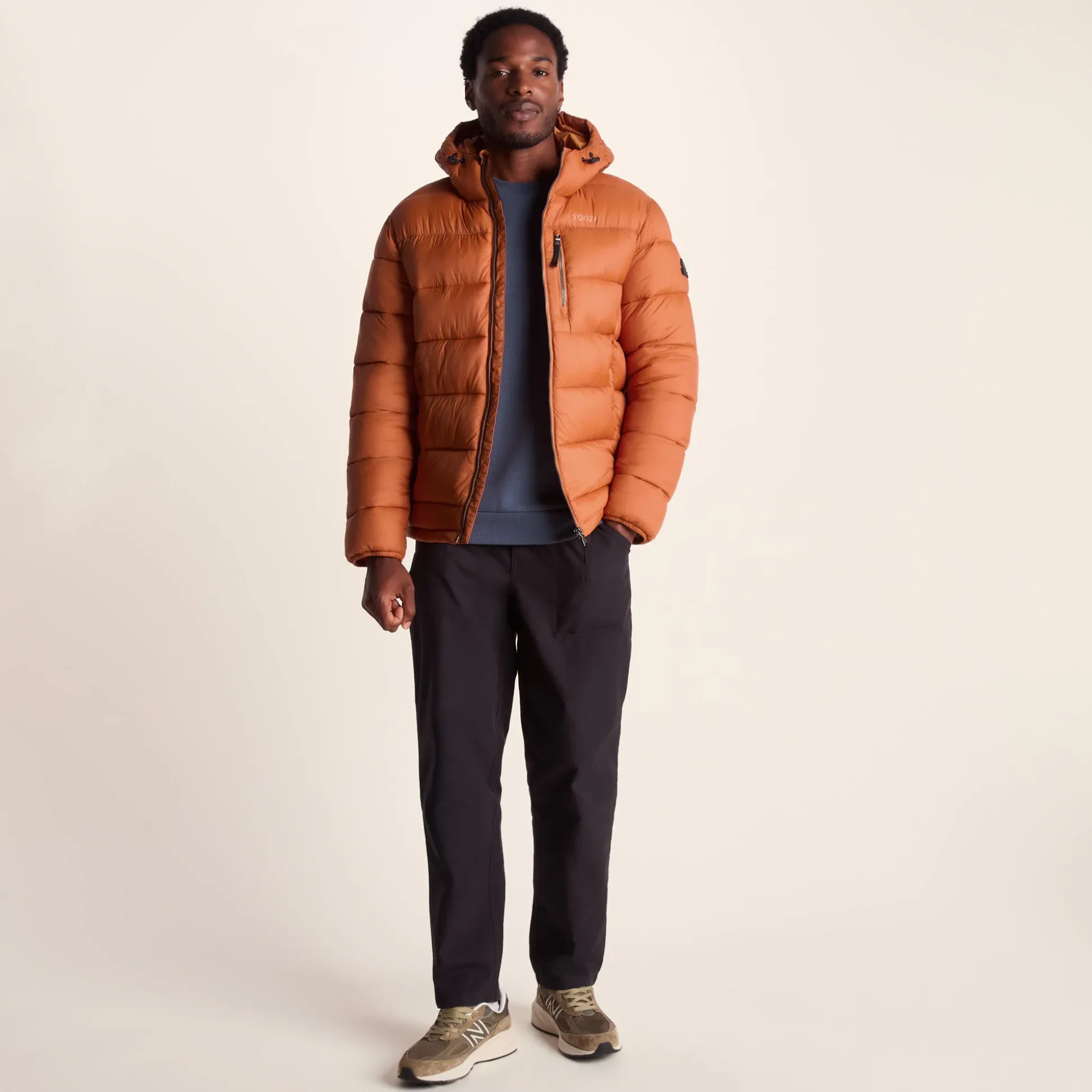 Maloney Mens Wind Resistant Insulated Jacket - Mahogany Orange
