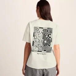 Margot Womens Supersoft Premium Relaxed Fit T-Shirt - Vanilla