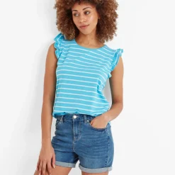 Maribel Womens Vest - Blue Tide Stripe