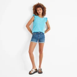 Maribel Womens Vest - Blue Tide Stripe